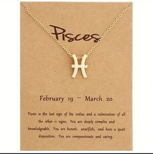 Pisces Zodiac Symbol Pendant Necklace